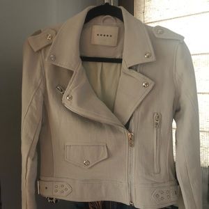 Blank NYC Light Grey Mesh Moto Jacket